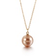 Korean Fashion Shell Pearl Pendant Titanium Steel Clavicle Chain Simple Multicolor Necklacepicture16