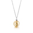Korean Fashion Shell Pearl Pendant Titanium Steel Clavicle Chain Simple Multicolor Necklacepicture20