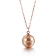 Korean Fashion Shell Pearl Pendant Titanium Steel Clavicle Chain Simple Multicolor Necklacepicture26