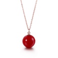 Korean Fashion Shell Pearl Pendant Titanium Steel Clavicle Chain Simple Multicolor Necklacepicture28