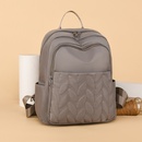 backpacks pure color nylon casual ribbed embroidery thread trend fashion backpackspicture7