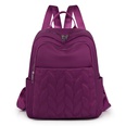backpacks pure color nylon casual ribbed embroidery thread trend fashion backpackspicture13