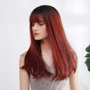 2021 womens wig long straight hair with bangs womens chemical fiber wigpicture10