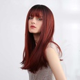 2021 womens wig long straight hair with bangs womens chemical fiber wigpicture13