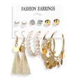 New Hot Sale Bohemian Moon Triangle Tassel Earring Set 6 Pairs wholesalepicture27