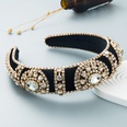 Fashion gold velvet rhinestone glass diamond wideside sponge hair accessories wholesalepicture17