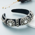 Fashion gold velvet rhinestone glass diamond wideside sponge hair accessories wholesalepicture18