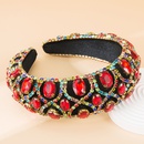 Baroque ornate geometric gemstone decoration headband wholesalepicture15