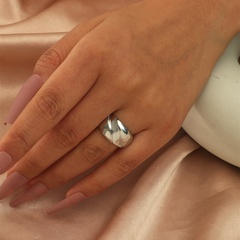 simple retro geometric twill open ring fashion alloy ring women