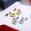 Fashion personality titanium steel hollow multilayer heartshaped necklace earrings clavicle chain setpicture9