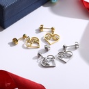 Fashion heartshape hollow pendant stainless steel clavicle chain necklace setpicture7