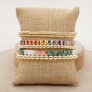 Fashion Street Trendy MultiLayer Twin Beaded High Quality Color Retention Golden Balls Tila Bead Woven Braceletpicture13