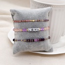 Simple stacking jewelry amethyst gem miyuki rice beads beaded rope bracelet setpicture6