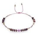 Simple stacking jewelry amethyst gem miyuki rice beads beaded rope bracelet setpicture10