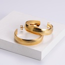 stainless steel plating 18k gold earrings simple geometric embossed Cshaped earringspicture9