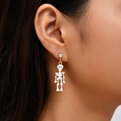 Retro trend Halloween skull dripping oil earrings creative fun earrings jewelry