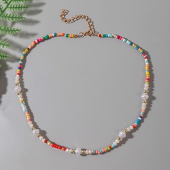 Böhmische einfache hand gewebte Perlen perlen perlen Perlen Halskette weibliche europäische und amerikanische kreative Netz rote Schlüsselbein kette Schmuck