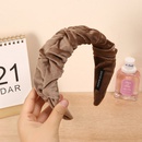 fabric fold plush headband Korean simple solid color headband hair accessoriespicture10
