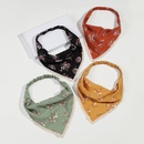 Amazon New Triangular Binder Hair Band Womens Oil SmokeProof Floral Headscarf Autumn and Winter New Elastic Ribbon Women Bandeaupicture6