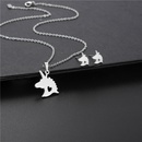 Stainless steel unicorn necklace earrings setpicture6