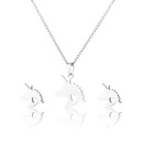 Stainless steel unicorn necklace earrings setpicture10