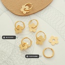 cute flower earrings stainless steel plated 18K real gold ear buckle wholesalepicture10