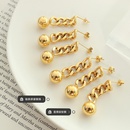 European and American Christmas jewelry chain steel ball earrings niche winter new earringspicture9