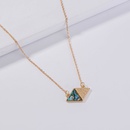 Fashion Personality Trend Rhombus Metal Pendant Natural Color Abalone Shell Necklace Ins European and American Jewelrypicture7