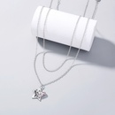 European and American Summer Niche FiveCorner Diamond Engraved Mother Daughter FivePointed Star Love Pendant Necklacepicture7