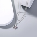 European and American Summer Niche FiveCorner Diamond Engraved Mother Daughter FivePointed Star Love Pendant Necklacepicture9