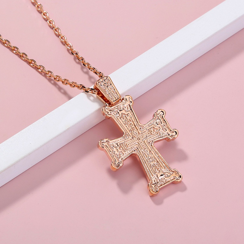 European and American popular religious metal cross pendant necklace