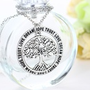 European and American Fashion HighGrade round English Letters Circle Pendant Fashion Retro round Lucky Tree Necklace Accessoriespicture7