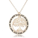 European and American Fashion HighGrade round English Letters Circle Pendant Fashion Retro round Lucky Tree Necklace Accessoriespicture9