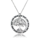 European and American Fashion HighGrade round English Letters Circle Pendant Fashion Retro round Lucky Tree Necklace Accessoriespicture11