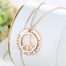 round English letter circle fashion symmetrical bar necklace accessoriespicture6