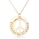 round English letter circle fashion symmetrical bar necklace accessoriespicture8