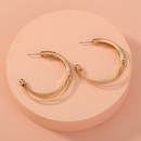 Cshaped earrings Korean multilayer diamond earrings semicircular earringspicture8