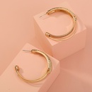 Cshaped earrings Korean multilayer diamond earrings semicircular earringspicture10