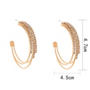 Cshaped earrings Korean multilayer diamond earrings semicircular earringspicture11