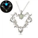 European and American creative diamondstudded heart pendant multicolor luminous necklace accessoriespicture8