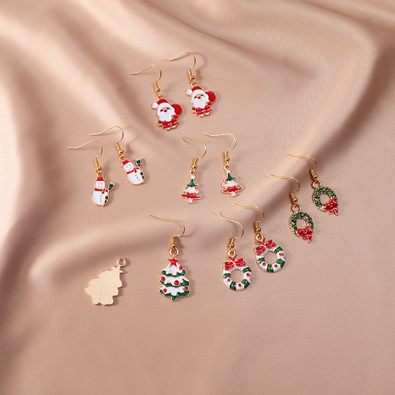 European and American new fashion Christmas dripping Santa Claus earrings jewelry wholesale