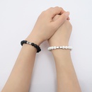 new volcanic stone beads bracelet titanium steel sun moon magnet bracelet a pair of hand jewelrypicture9