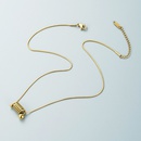 Spiral spring clavicle chain 18K gold titanium steel temperament necklacepicture10