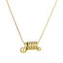 Spiral spring clavicle chain 18K gold titanium steel temperament necklacepicture11