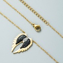 exquisite diamonds and nonfading titanium steel necklace simple angel wings clavicle chainpicture9