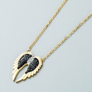 exquisite diamonds and nonfading titanium steel necklace simple angel wings clavicle chainpicture10