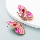Korean new earrings alloy drop oil diamond rhinestone butterfly earrings female wholesalepicture12