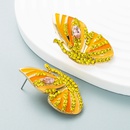 Korean new earrings alloy drop oil diamond rhinestone butterfly earrings female wholesalepicture13