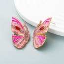 Korean new earrings alloy drop oil diamond rhinestone butterfly earrings female wholesalepicture15