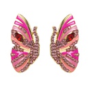 Korean new earrings alloy drop oil diamond rhinestone butterfly earrings female wholesalepicture16